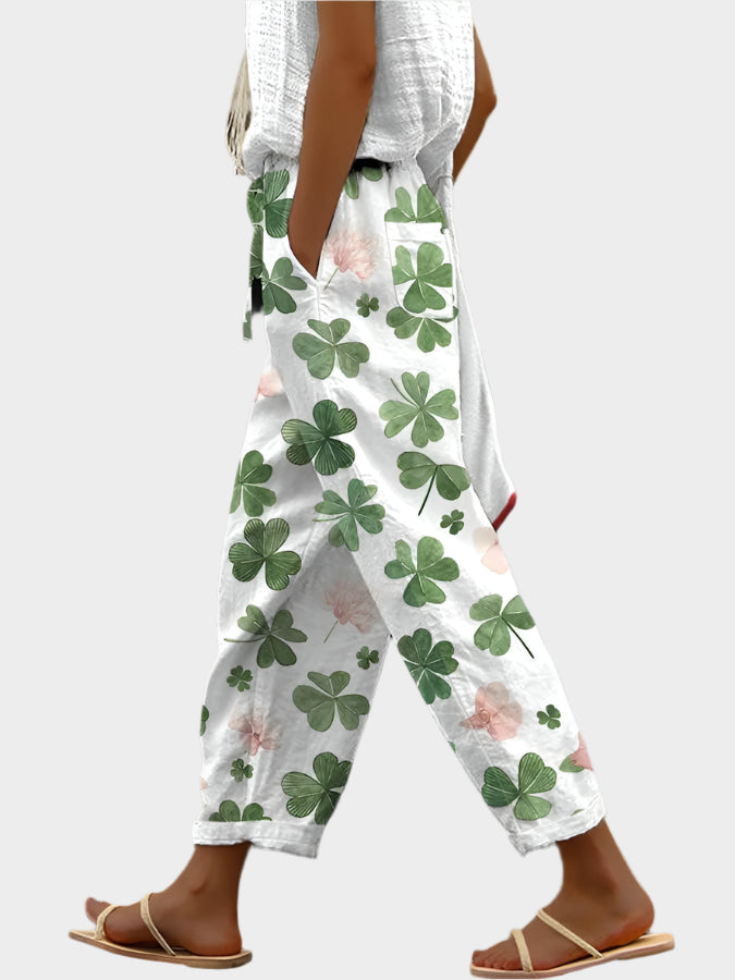 Relaxed Pants with Pattern
