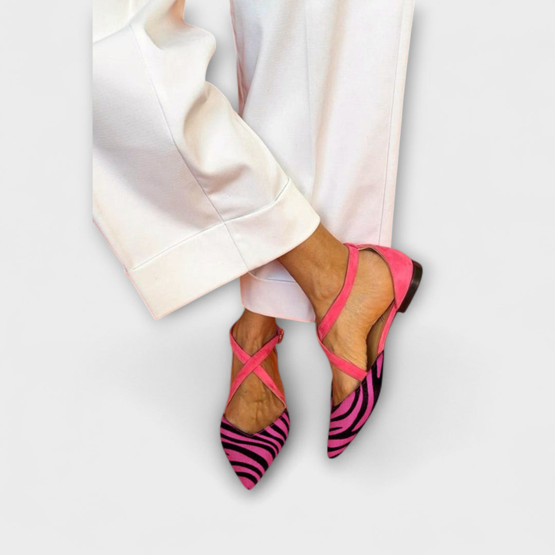 Rosa Kraft Zebra Flats
