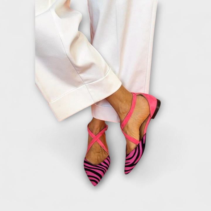 Rosa Kraft Zebra Flats