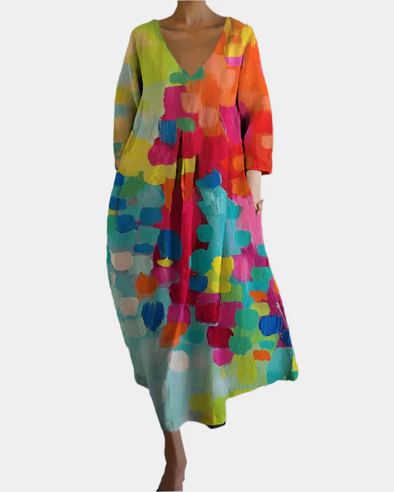 Colorful Dress with Pattern for Women