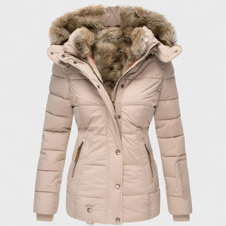 Annamarie - Hooded Puffer Jacket with Slim Fit Design