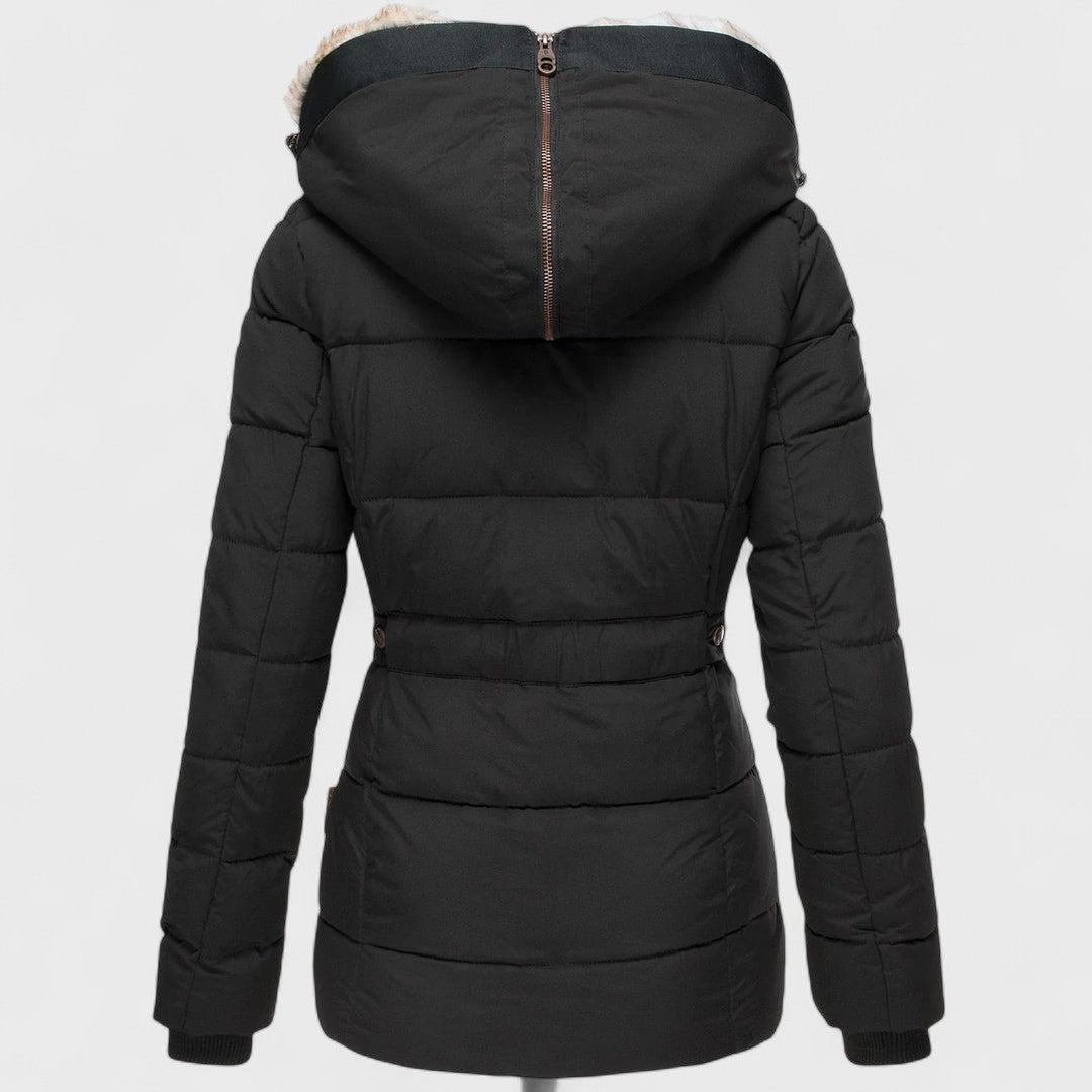 Annamarie - Hooded Puffer Jacket with Slim Fit Design
