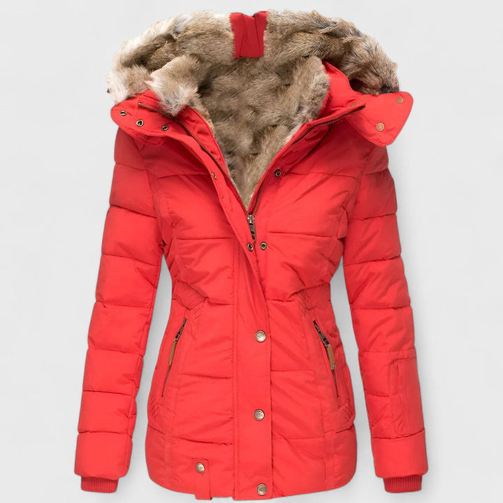 Annamarie - Hooded Puffer Jacket with Slim Fit Design