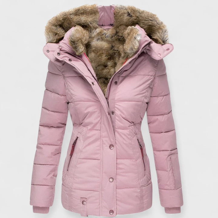 Annamarie - Hooded Puffer Jacket with Slim Fit Design