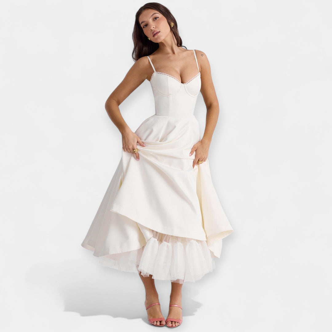 Midi dress with tulle and style