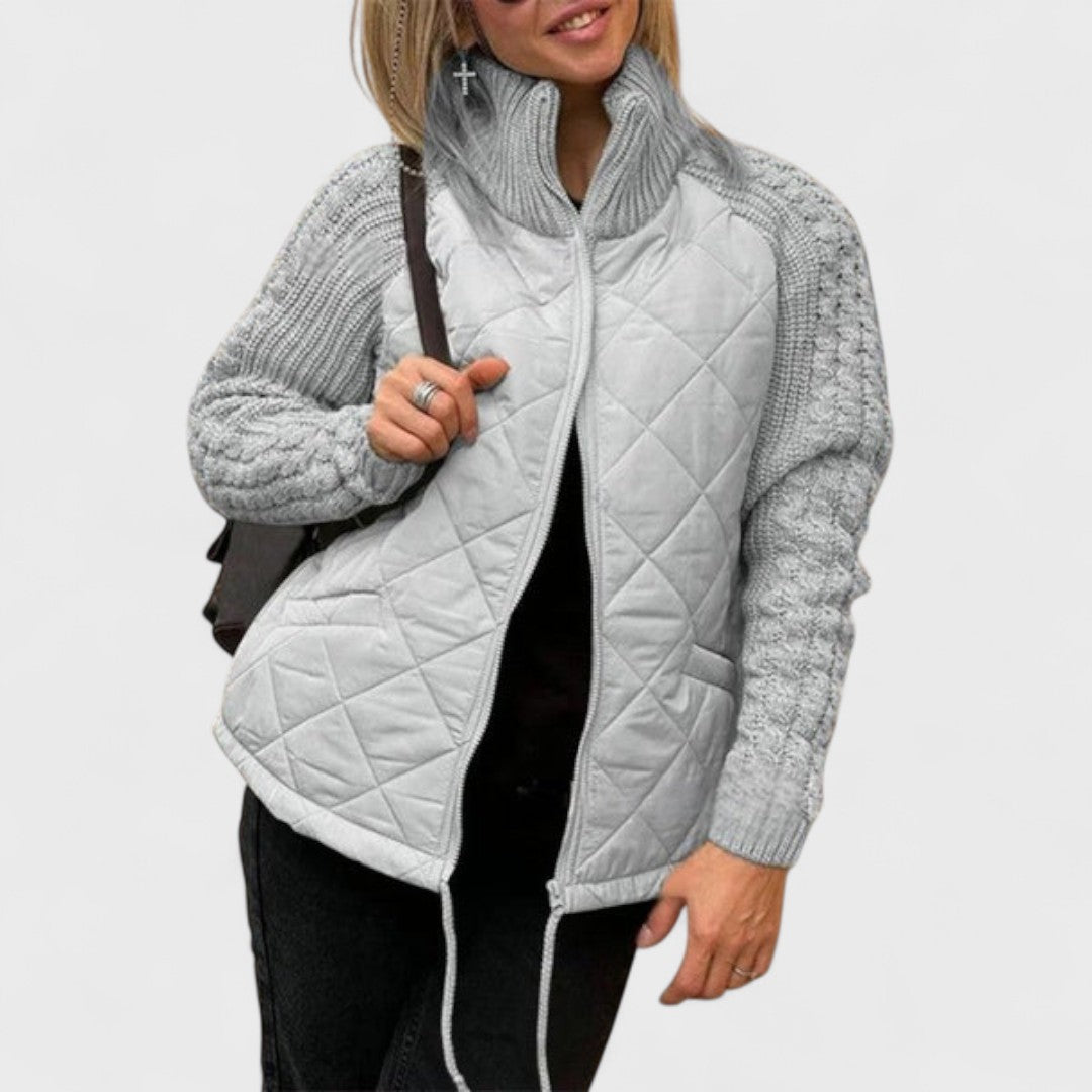 Nora - Women's Patchwork Knit Jacket