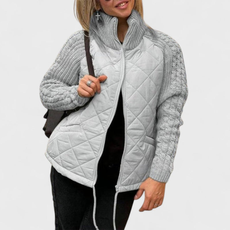 Nora - Women's Patchwork Knit Jacket