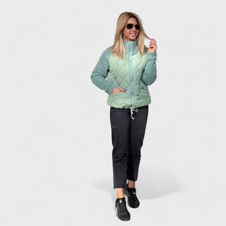 Nora - Women's Patchwork Knit Jacket