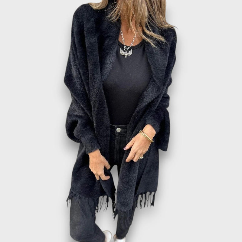 Meliora – Elegant cardigan with fringes