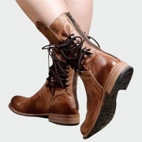 Alma – Vintage Lace-Up Boots