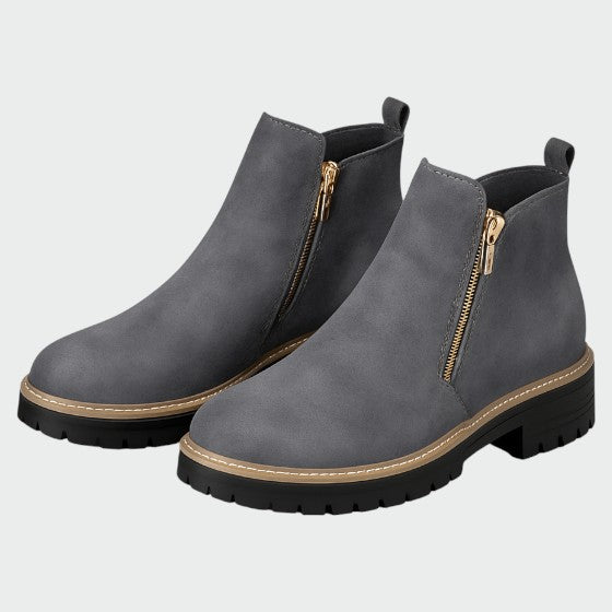 Alma – Women's shoes with round toe and side zipper