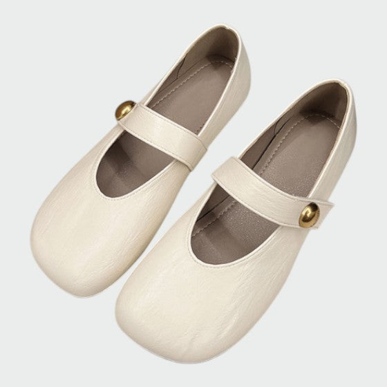 Alma – Round-Toed Mary Jane Shoes with Button