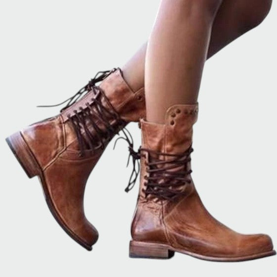 Alma – Vintage Lace-Up Boots