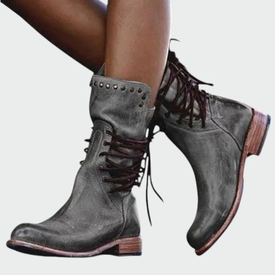 Alma – Vintage Lace-Up Boots