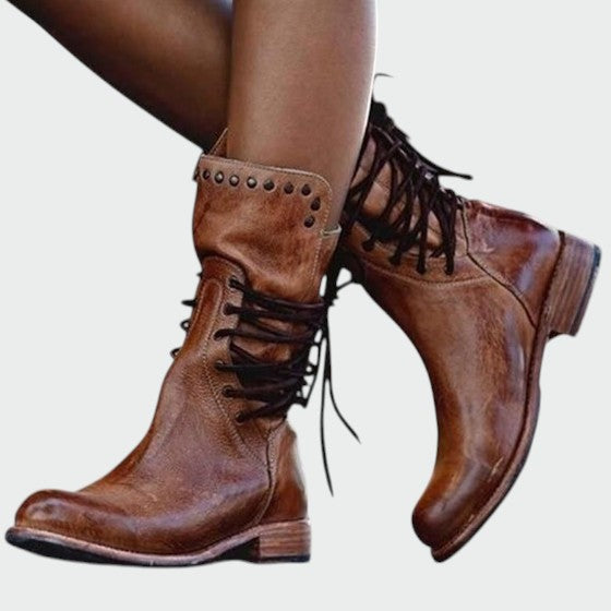 Alma – Vintage Lace-Up Boots