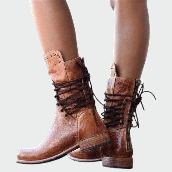 Alma – Vintage Lace-Up Boots