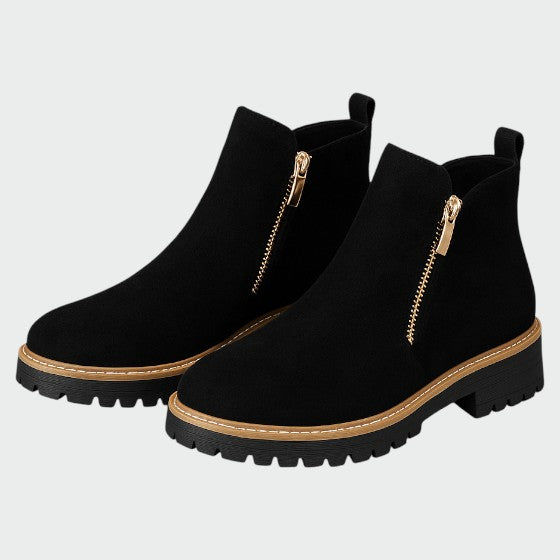 Alma – Women's shoes with round toe and side zipper
