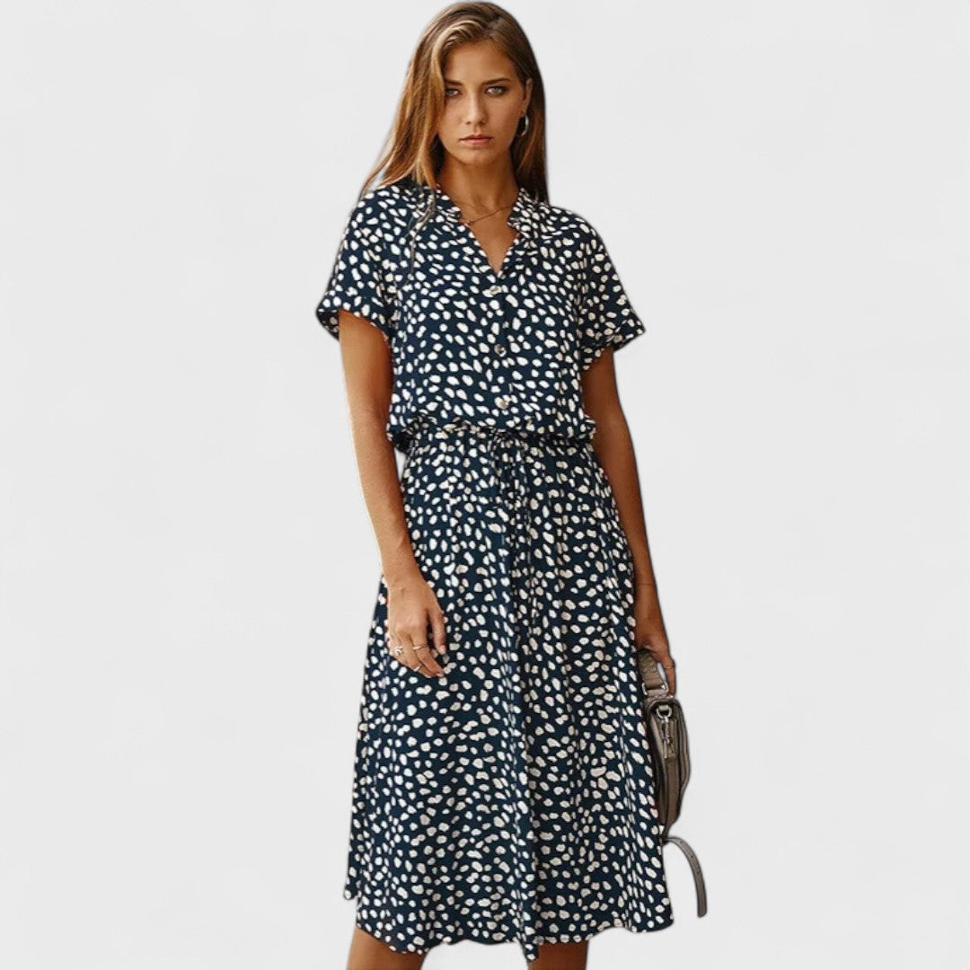 Madelina - Elegant Multicolored Summer Dress