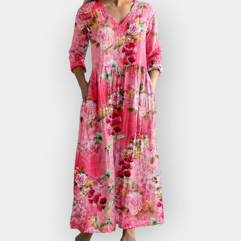 Flower Dress with Flowing Silhouette