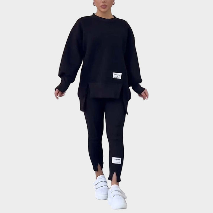Sweatshirt Set with Leggings and Modern Comfort