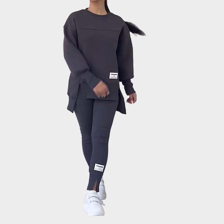 Sweatshirt Set with Leggings and Modern Comfort
