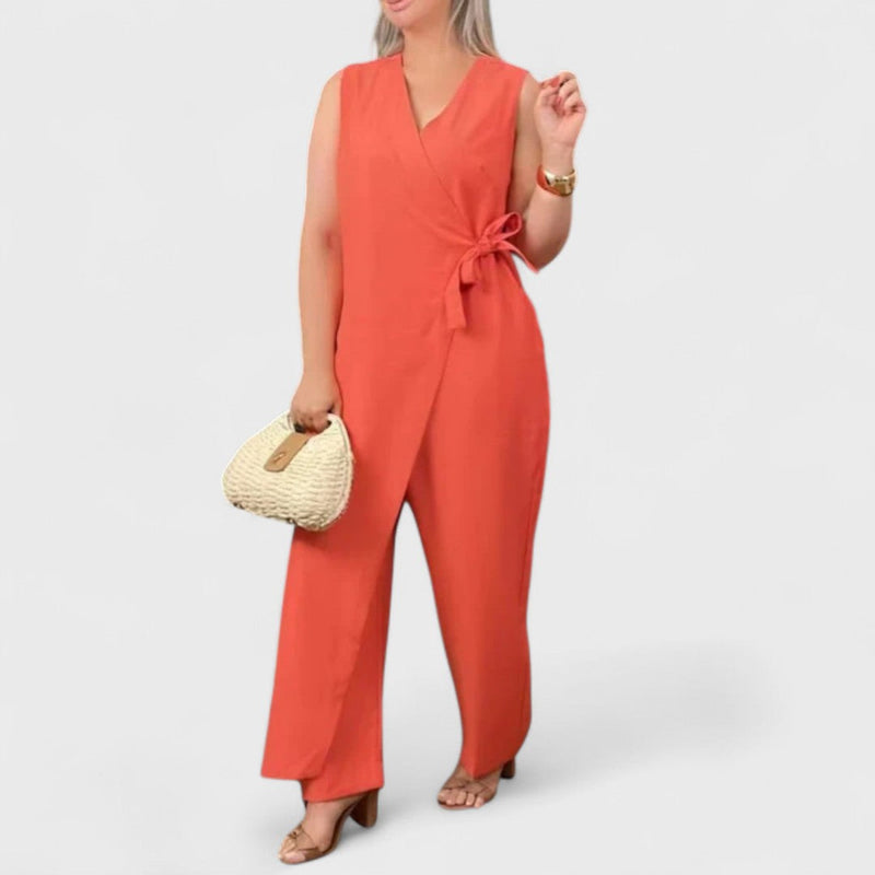 Inès - Elegant jumpsuit with V-neck