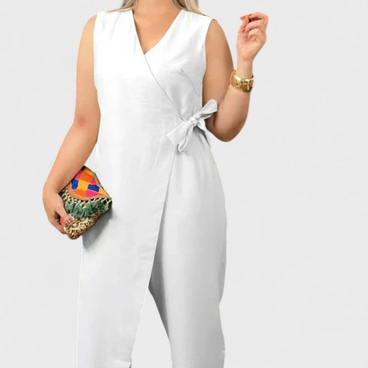 Inès - Elegant jumpsuit with V-neck