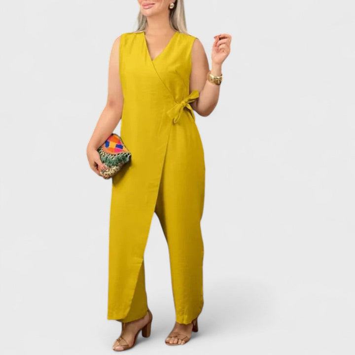Inès - Elegant jumpsuit with V-neck