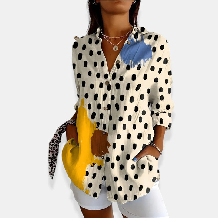 LYSSA™ | Floral Blouse with Button Closure