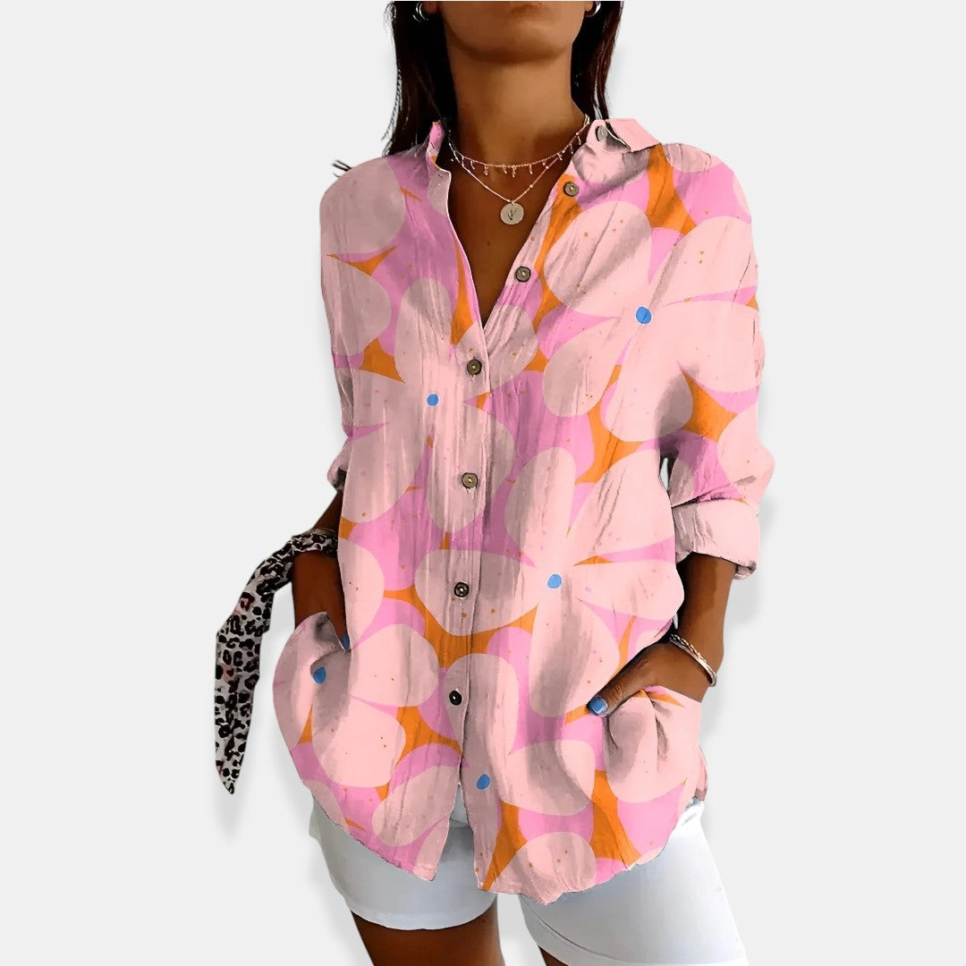 LYSSA™ | Floral Blouse with Button Closure